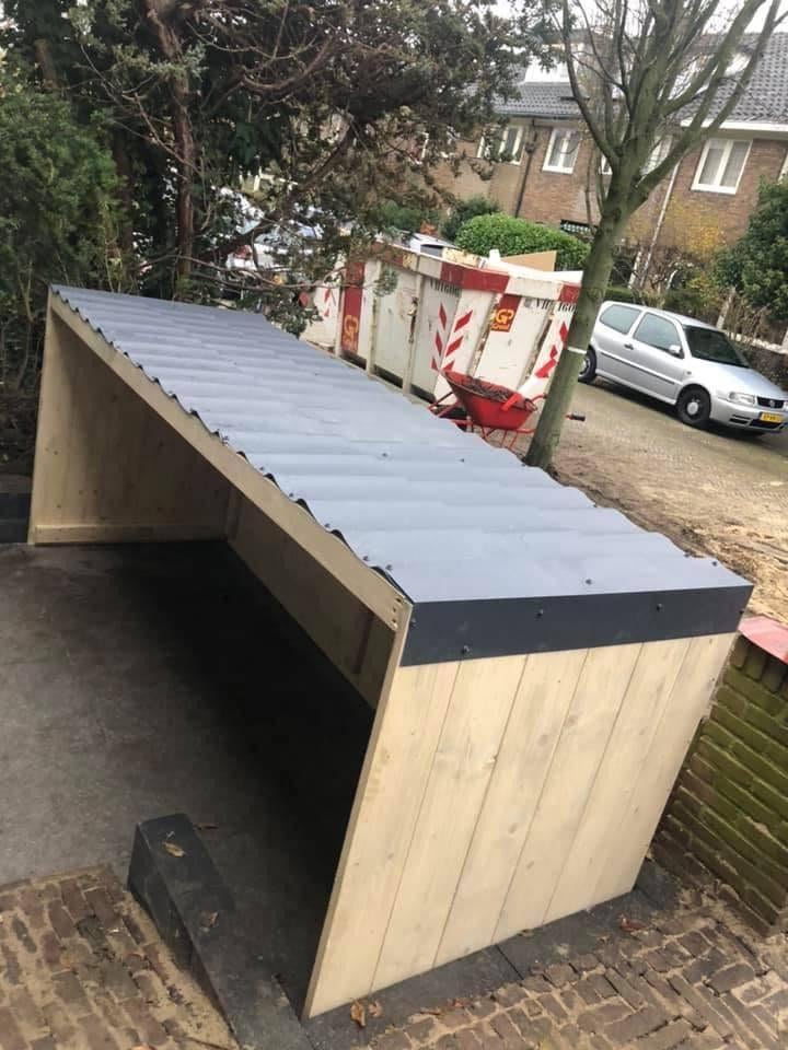 fietsenhok, Ophalen of Verzenden, Nieuw, Hout, Fietsenberging