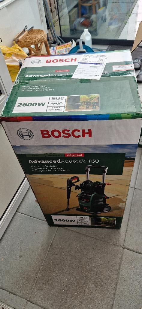 NIEUW IN DOOS! Bosch hogedrukreiniger 160bar 3 JAAR GARANTIE, Tuin en Terras, Nieuw, Ophalen of Verzenden, Met regelbare waterdruk