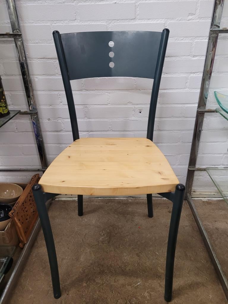 Leuke keukenstoel eetkamer stoel, metaal en hout, Ophalen, Hout, Eén