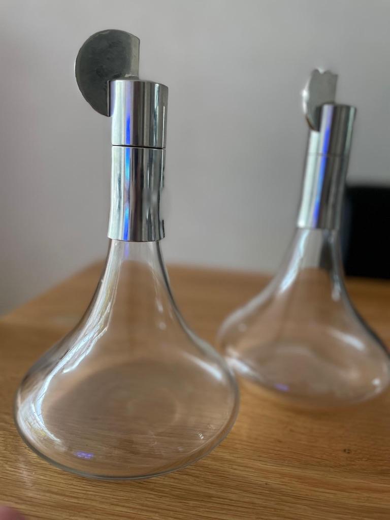 2 Decanteer wijnkaraf, Ophalen of Verzenden