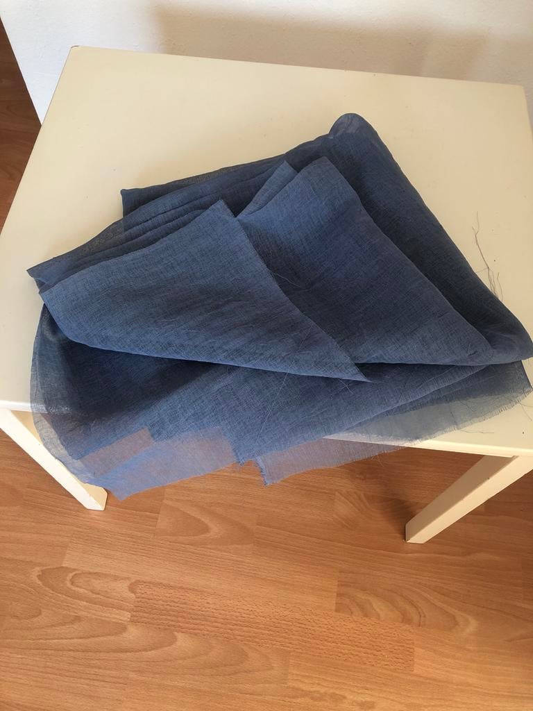 Blauwe stof - 2 meter x 140 cm chiffon, Ophalen of Verzenden, Nieuw