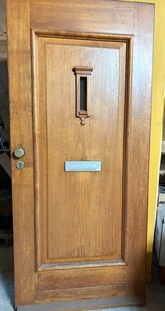 Oude zware houten voordeur, Ophalen, Gebruikt, 80 tot 100 cm, Overige typen