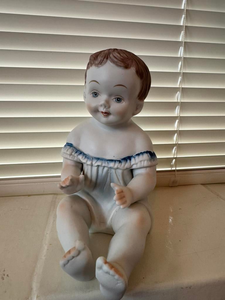 bisque porseleinen "Piano Baby, Antiek en Kunst, Antiek | Speelgoed, Ophalen of Verzenden