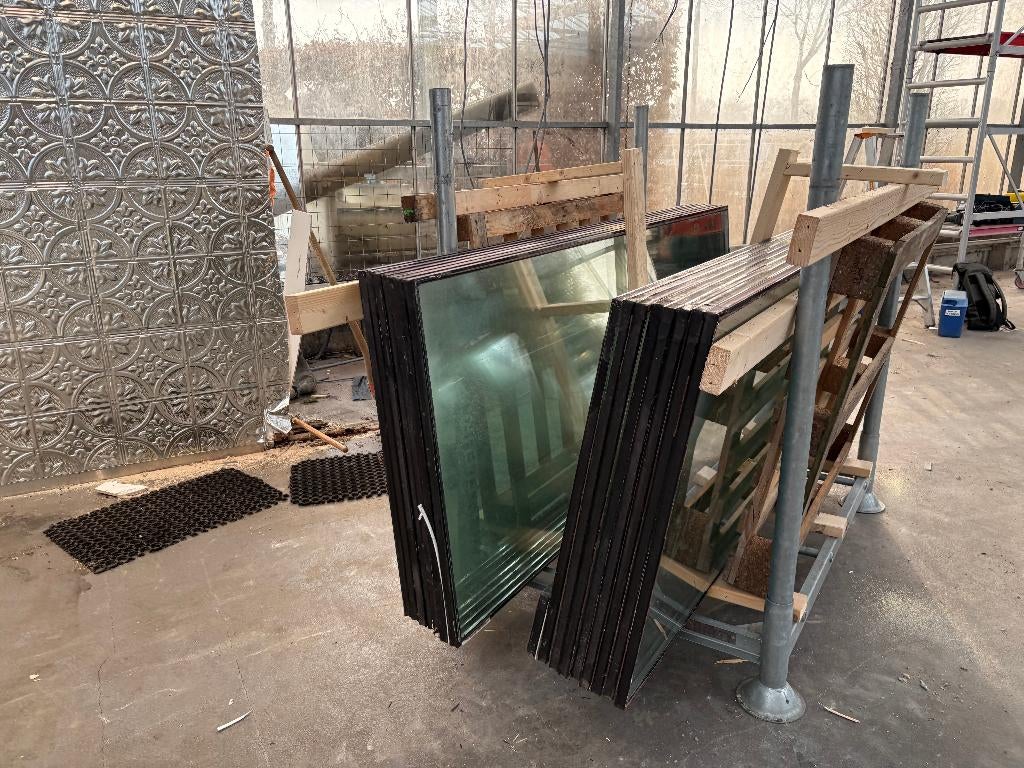 thermopane glas, Ophalen, Gevelraam of Ruit, Gebruikt, 80 tot 120 cm