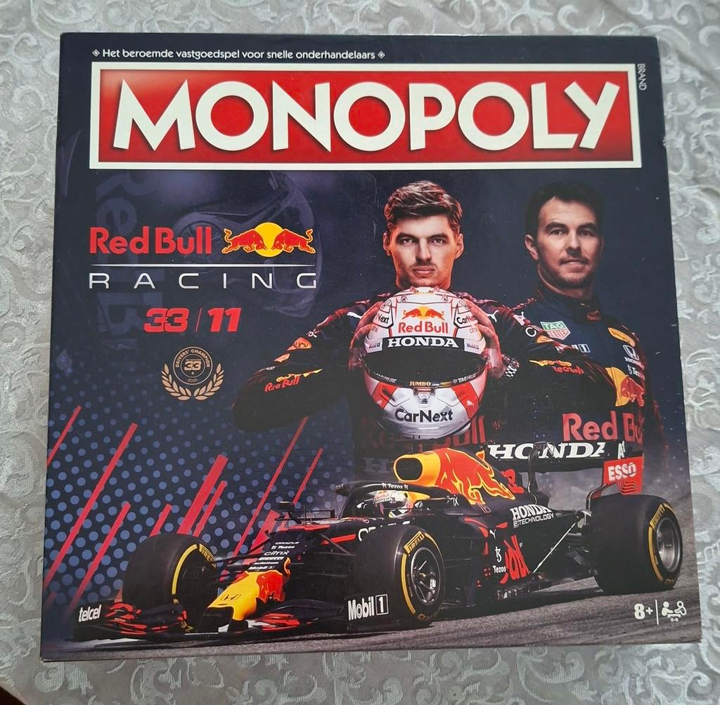 Monopoly Red Bull Racing F1 Editie - Zo goed als nieuw, Drie of vier spelers, Ophalen of Verzenden, Zo goed als nieuw, Hasbro