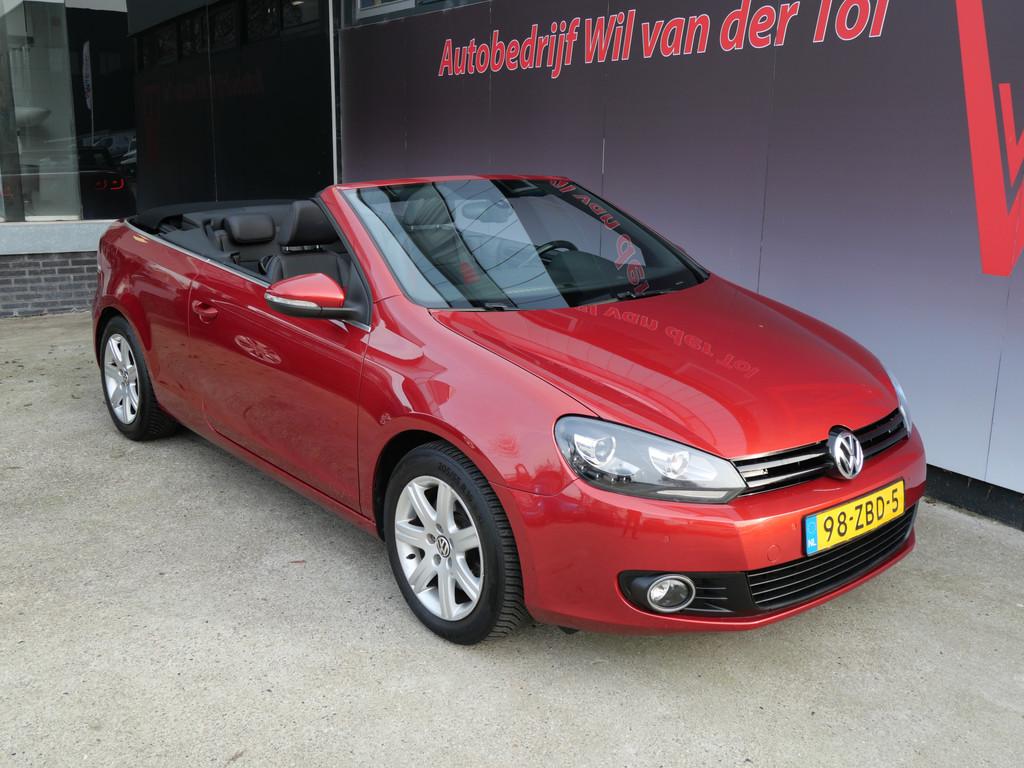Volkswagen Golf Cabriolet 1.4 TSI AUTOMAAT | LED | HALF-LEER, Euro 5, Gebruikt, Zwart, 4 cilinders