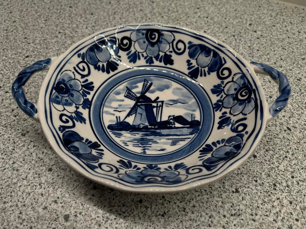 Delfts Blauw schaaltje met molen decoratie, Ophalen of Verzenden