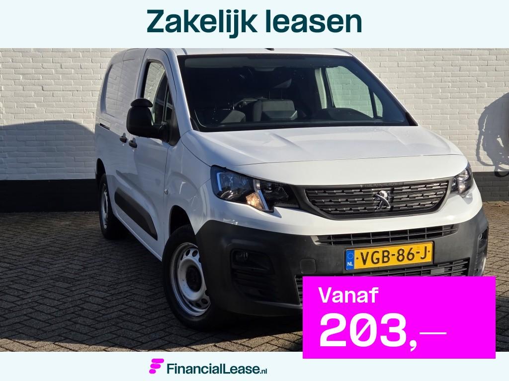 Peugeot Partner L2 1.5 BlueHDI Premium Long | 3-zits | Trekh, 12 maanden, Gebruikt, 4 cilinders, Wit