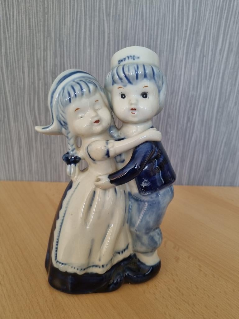 Uniek Delfs blauw liefdes paartje, Ophalen of Verzenden