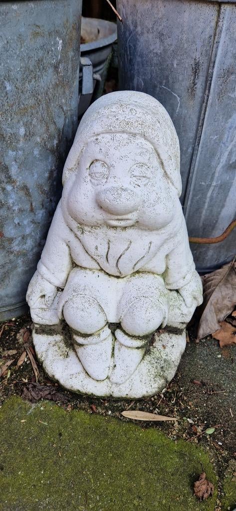 Stenen kabouter en betonnen beer tuindecoratie, Tuin en Terras, Tuinbeelden, Ophalen