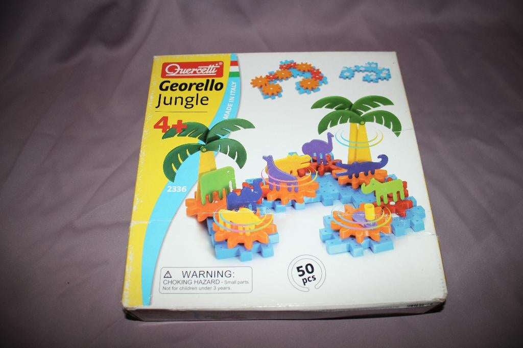 Quercetti Georello - Speelfigurenset - Jungle - 50-delig, Ophalen of Verzenden, Zo goed als nieuw, Bouwen