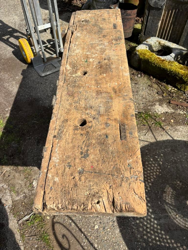 Timmerwerkbank of badkamer meubel of koffiebar sidetable, Antiek en Kunst, Ophalen of Verzenden