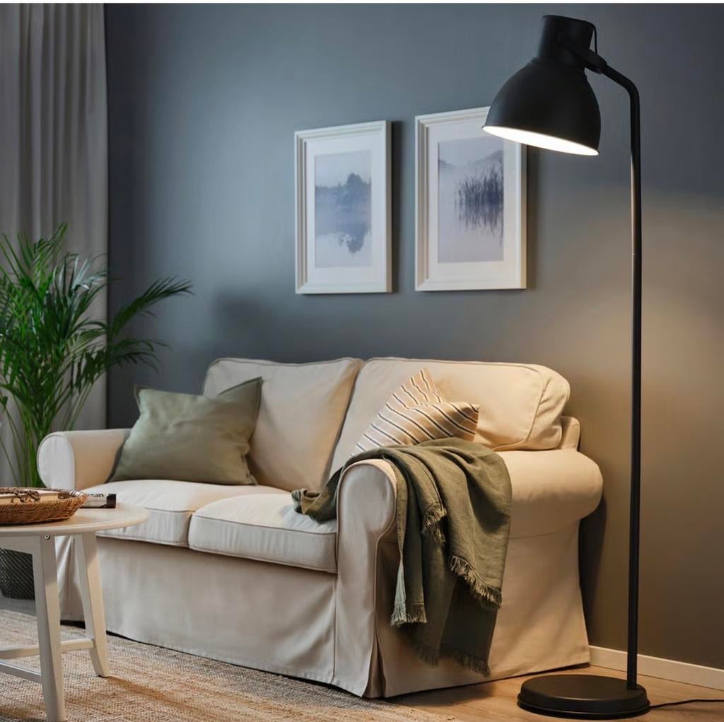 IKEA Hektar Vloerlamp - Donkergrijs/Zwart, Ophalen, Zo goed als nieuw, Metaal, 150 tot 200 cm