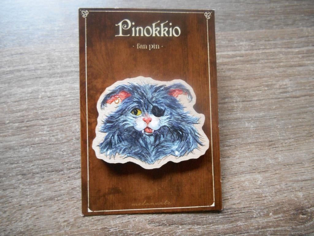 Efteling fan made pin kater van Pinokkio, Ophalen of Verzenden, Nieuw, Overige typen