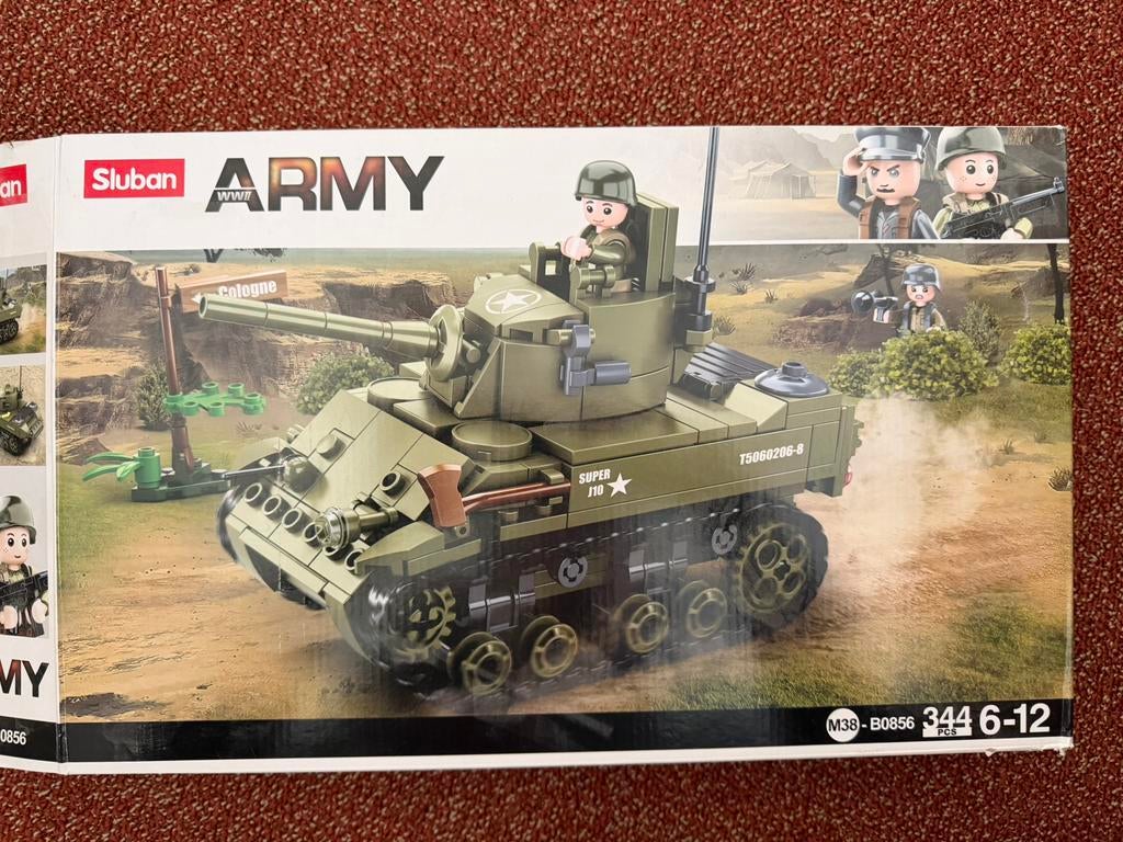 WW2 Sluban lego Sherman tank, Ophalen of Verzenden, Zo goed als nieuw
