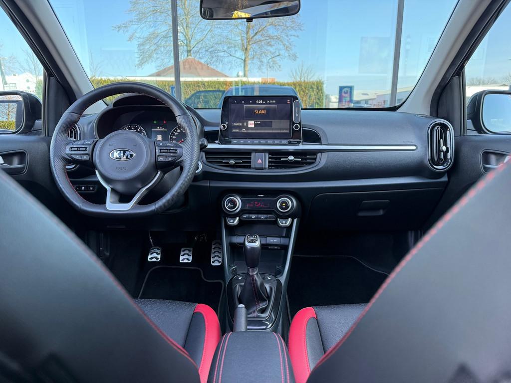 Kia Picanto 1.0 T-GDi 100PK GT-Line 5p - Navi - Camera - Cli, Voorwielaandrijving, Gebruikt, 100 pk, Zwart