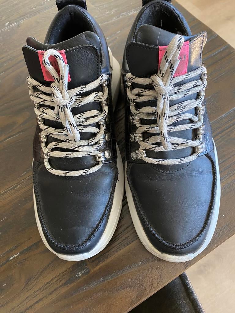 Nubikk Lederen zwarte sneakers maat 38, Zwart, Ophalen of Verzenden, Sneakers of Gympen, Zo goed als nieuw