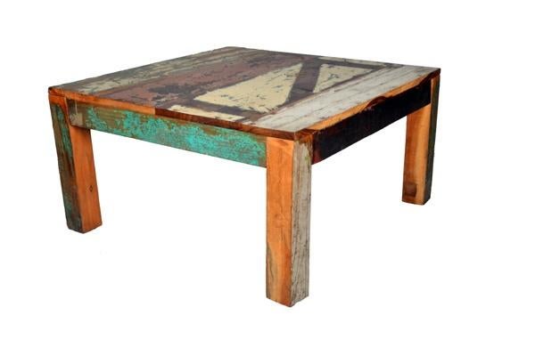 Salontafel 90x90x47cm Scrapwood / Sloophout NIEUW, 50 tot 100 cm, 1786 PC - 15, Vierkant, Nieuw
