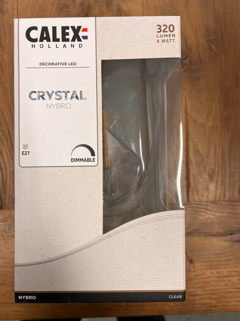 Calex crystal nybro decoratie lamp, Ophalen, Zo goed als nieuw, E27 (groot), Led-lamp