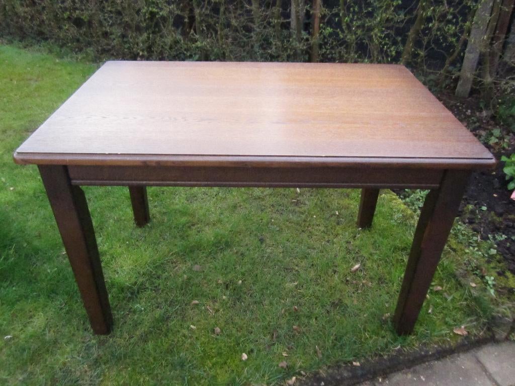 Solide eiken eettafel  120 x 80 cm, Huis en Inrichting, Tafels | Eettafels, Ophalen, Gebruikt, 100 tot 150 cm, Eikenhout