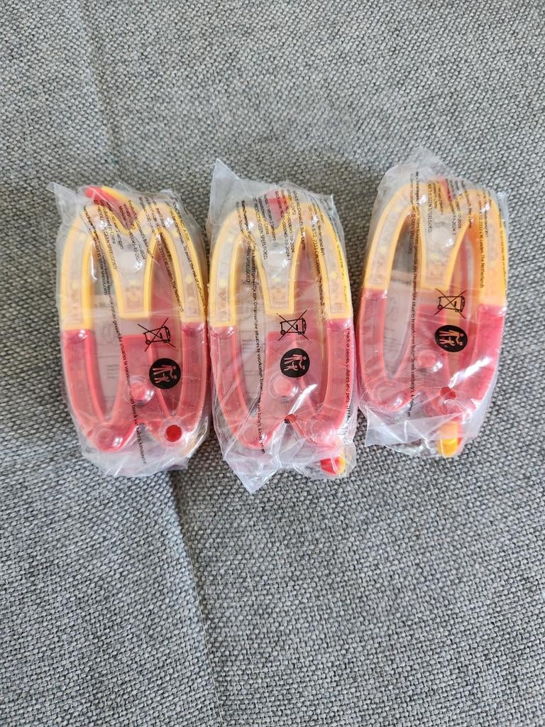 3 McDonald's fietslampjes, Ophalen of Verzenden, Nieuw, Batterij, Verlichtingsset