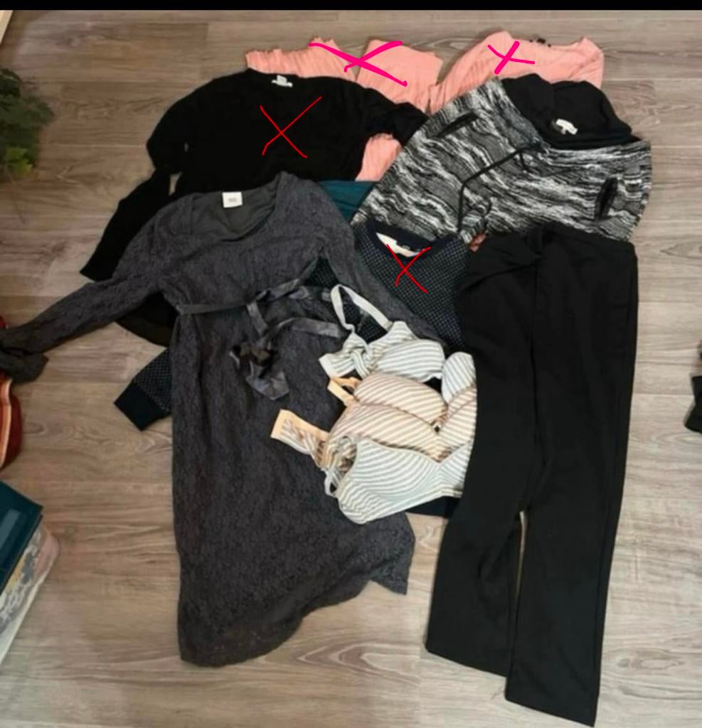 Zwangerschapskleding pakket maat S/M, Maat 38/40 (M), Blauw, Jurk, Mamalicious