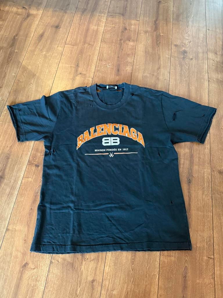 Balenciaga Cutout T-shirt - Maat XL, Kleding | Dames, Zwart, Maat 46/48 (XL) of groter, Ophalen of Verzenden, Korte mouw