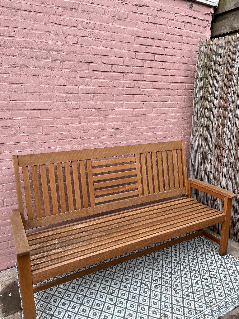 Tuinbank teakhout, Ophalen, Gebruikt, Teakhout