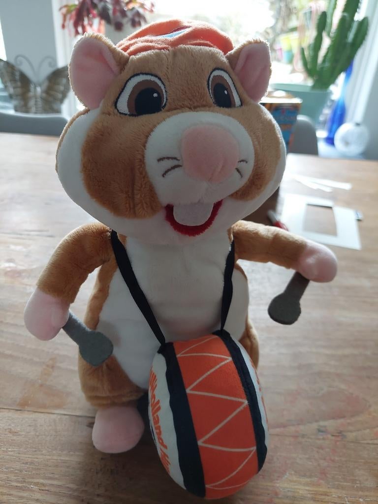 Hamster knuffel met trommel - Holland Hup, Ophalen of Verzenden