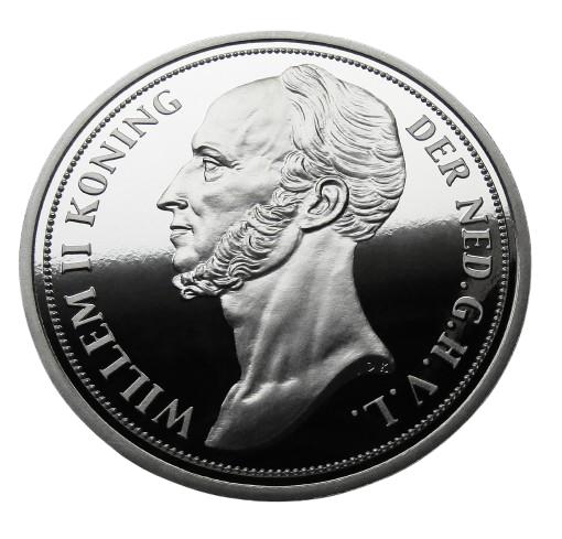 ** 1840 - NL - 1 Gulden Willem II  -  Met massief Zilver  **, 1 gulden, Verzenden, Zilver, Losse munt