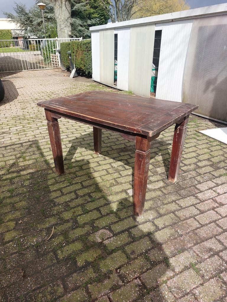 Koloniale eettafel, Huis en Inrichting, Tafels | Eettafels, Ophalen of Verzenden, Rechthoekig, 100 tot 150 cm, 50 tot 100 cm