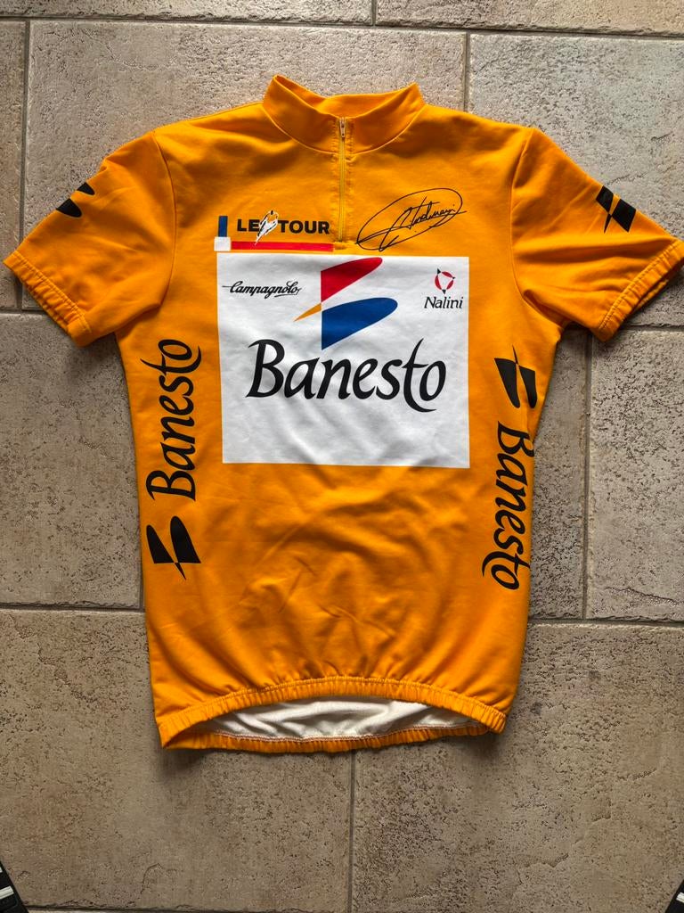 Vintage gele trui Banesto Miguel Indurain, Ophalen of Verzenden, Zo goed als nieuw, Bovenkleding
