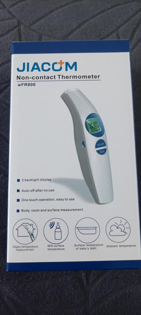 Jiacom contactloze koorts thermometer nieuw in het doosje, Ophalen of Verzenden, Nieuw