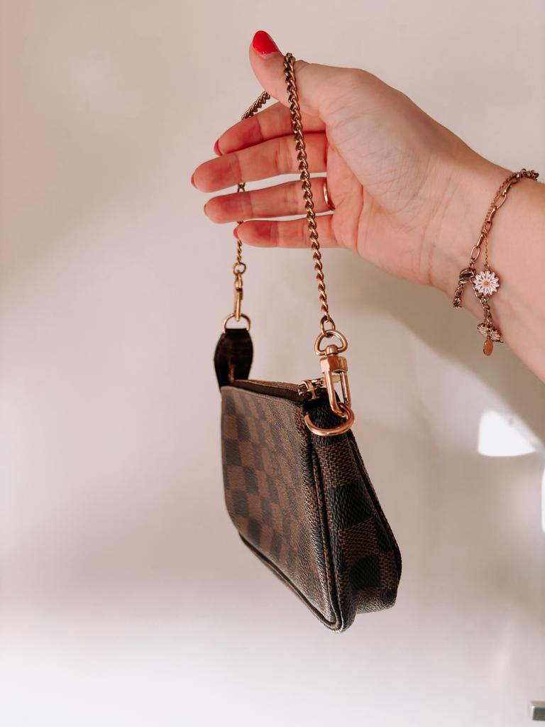 Louis Vuitton Pochette Accessoires Damier Ebene, Gebruikt, Schoudertasje, -, Ophalen of Verzenden