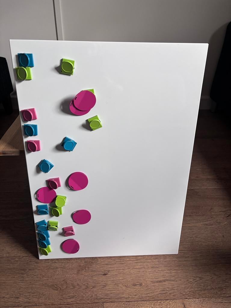 Ikea wit magneet bord met magneten, Ophalen, Gebruikt, Magneetbord