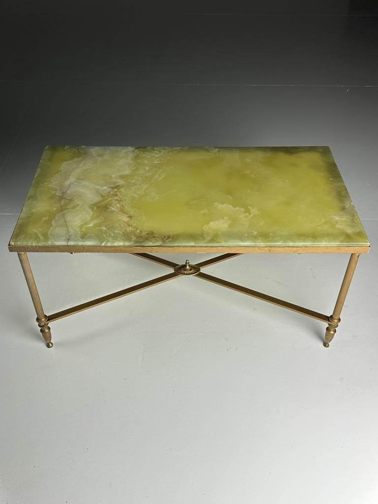 Onyx Salontafel – Italiaans Mid Century Design, 100 tot 150 cm, Zo goed als nieuw, Minder dan 50 cm, Rechthoekig