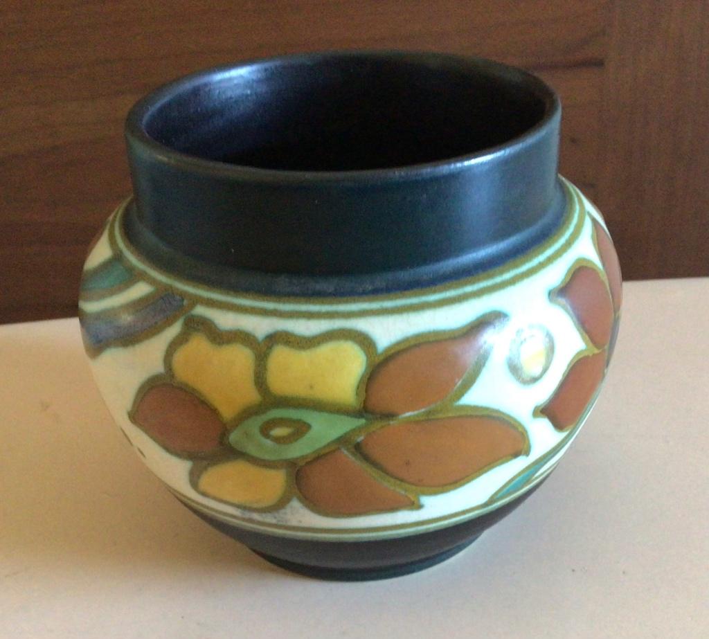 Gouda plateel, vaasje, potje, Antiek en Kunst, Ophalen of Verzenden