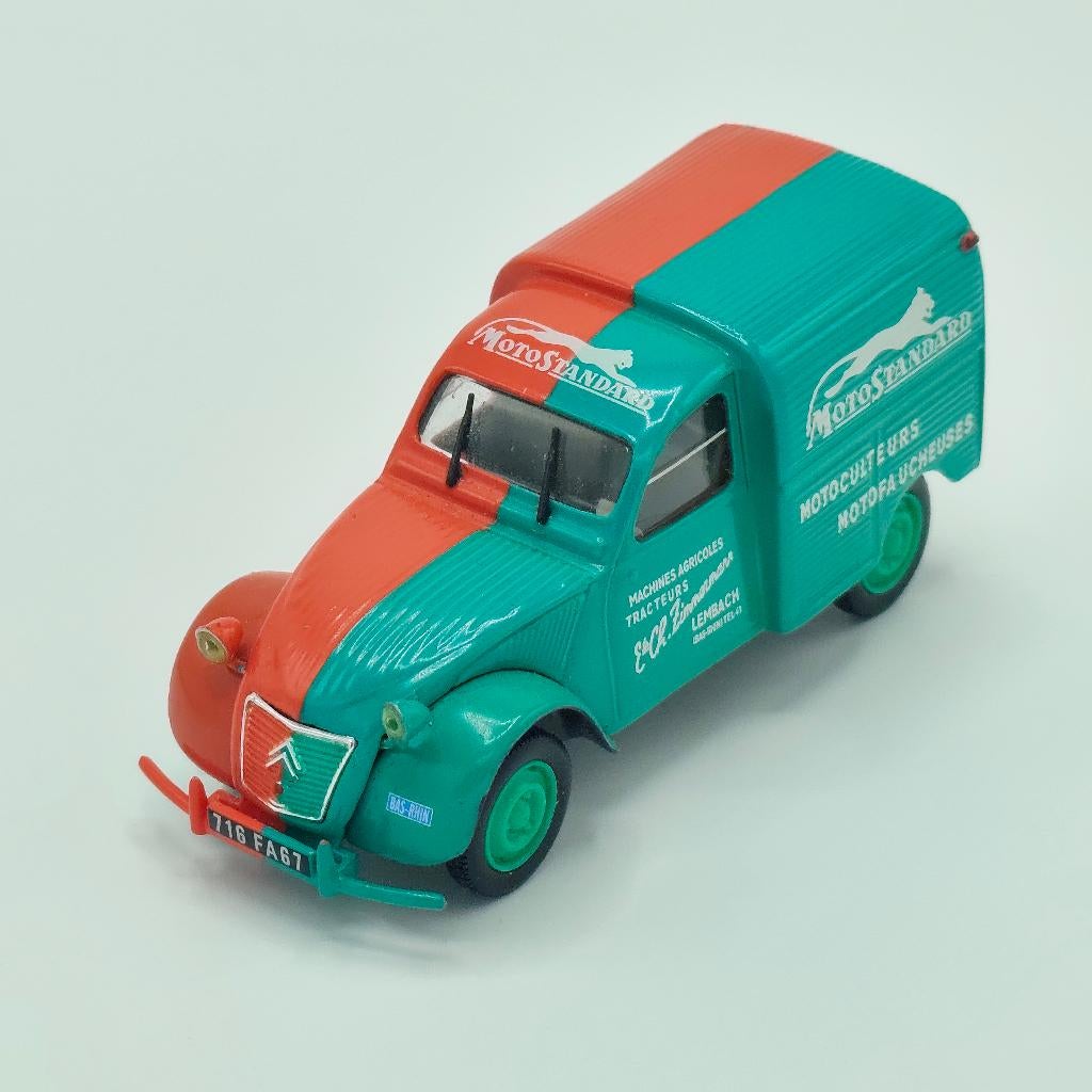 Citroën 2CV AZU besteleend schaal 1/43 Moto Standard, Ophalen of Verzenden, Zo goed als nieuw, Auto, Norev