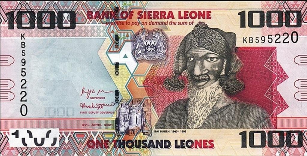 Sierra Leone bankbiljet 1000 Leones Bai Bureh 2021 UNC, Ophalen of Verzenden, Overige landen, Los biljet
