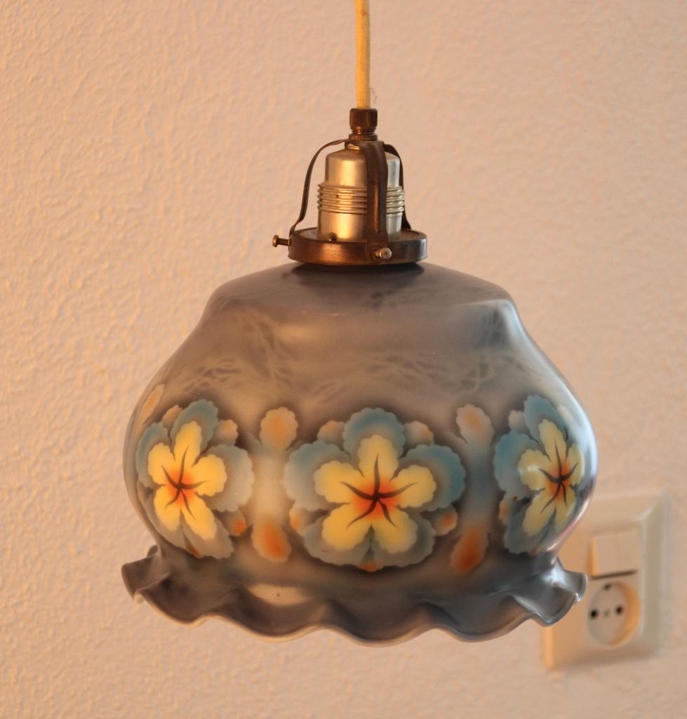 lamp van melkglas, Ophalen, Overige materialen, Gebruikt, Jaren 20-30