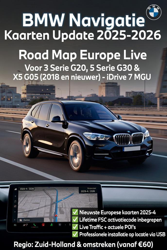 BMW Navigatie Update 2025-2026 incl. installatie op locatie, Ophalen, Nieuw