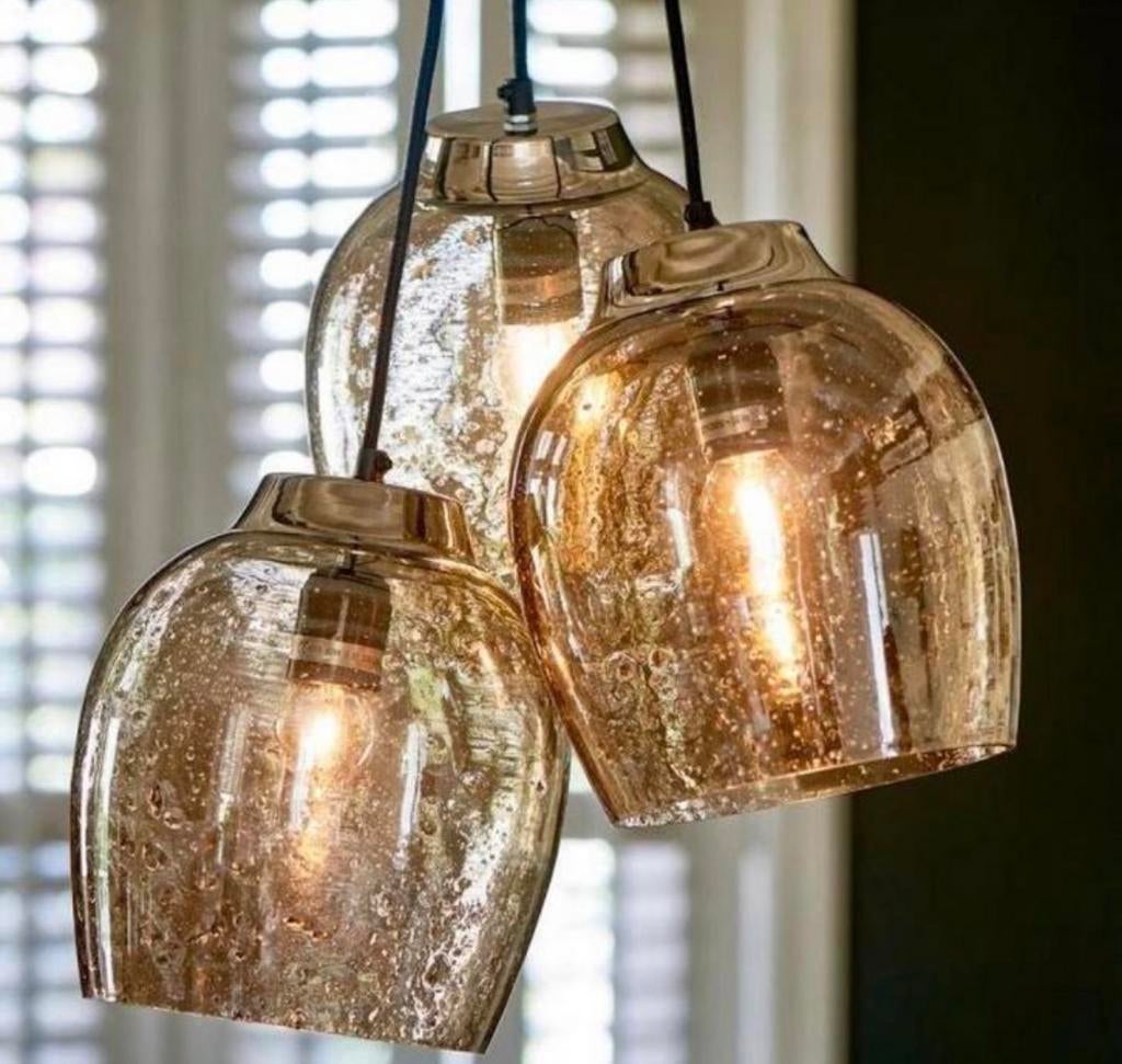 Hanglamp Riviera maison, Huis en Inrichting, Lampen | Hanglampen, Nieuw, 75 cm of meer, Glas, Ophalen of Verzenden
