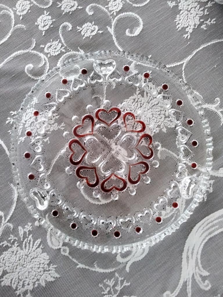 Walther Glas taartschaal hartjes.  Nieuw, Huis en Inrichting, Keuken | Servies, Glas of Glazen, Nieuw, Ophalen of Verzenden, Glas