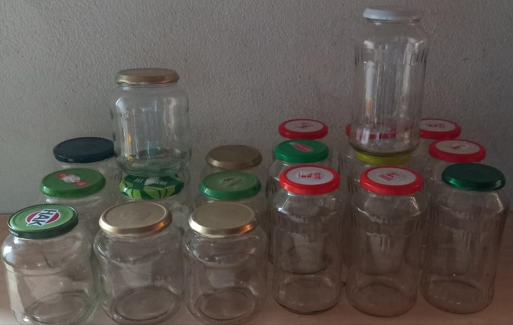 Partij jampotten, inmaakpotten, weck pot,glazen potten, Diversen, Levensmiddelen, Ophalen of Verzenden