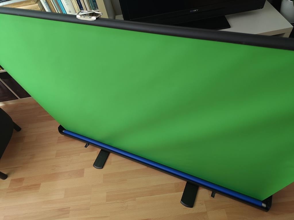 Bresser greenscreen 150x200cm roll-up, Ophalen, Zo goed als nieuw, Achtergrond