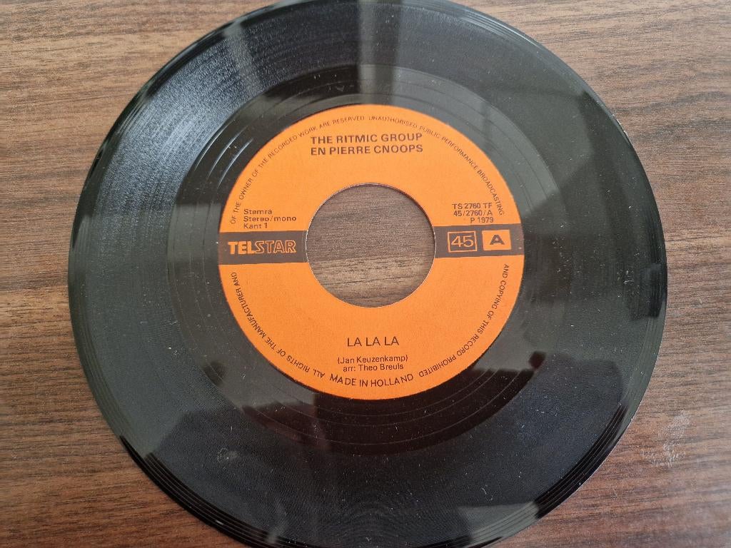 TELSTAR The Ritmic Group & Pierre Cnoops – La La La, 7 inch, Single, Ophalen of Verzenden, Zo goed als nieuw