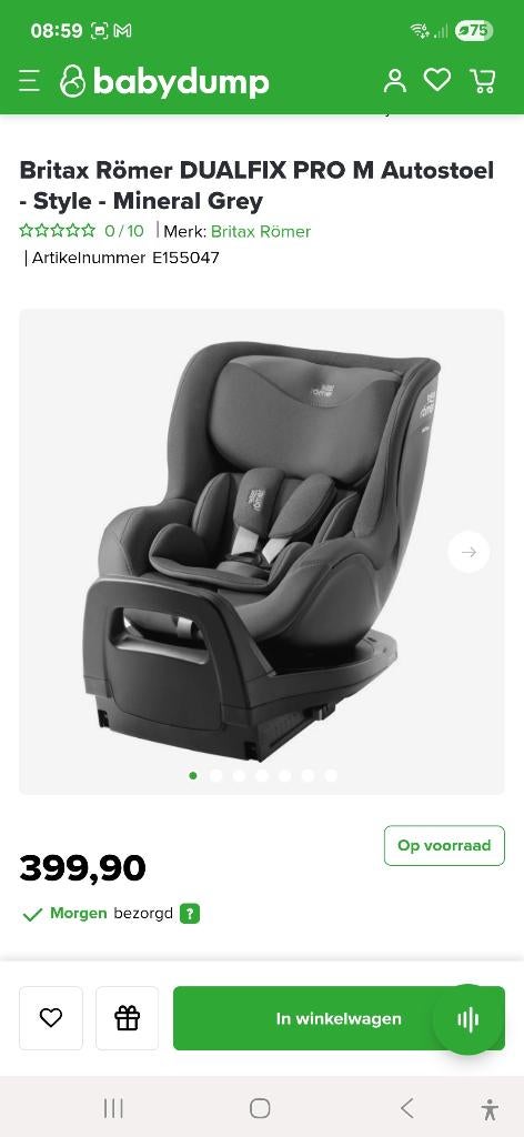 Britax dualfix m i-size autostoel, Ophalen, Gebruikt