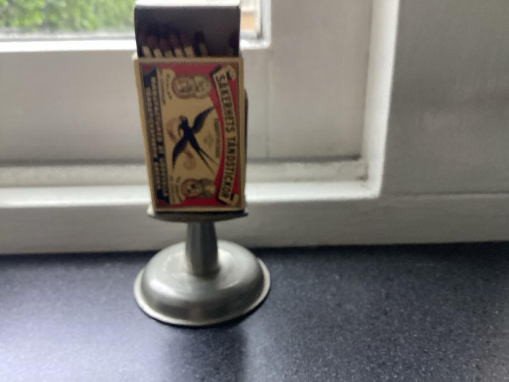 Indonesië Luciferhouder van Banka tin, Antiek en Kunst, Ophalen of Verzenden