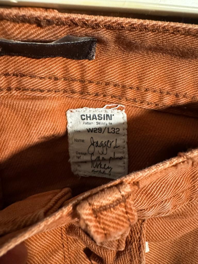 CHASIN’ heren jeans roestbruin – W29 L32 – skinny fit, Chasin, Oranje, Ophalen of Verzenden, Gedragen
