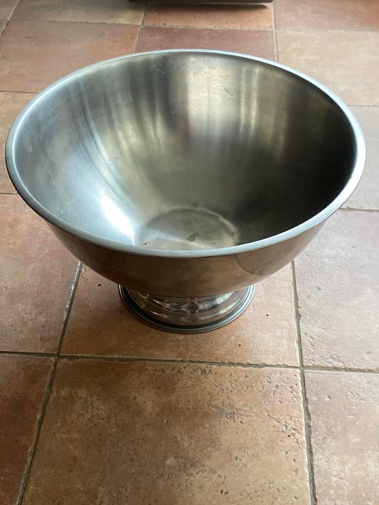 RVS Wijnkoeler / Champagnekoeler - Elegant en Praktisch, Overige materialen, Schaal, Rond, Ophalen of Verzenden